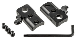 Leupold QR Browning BAR 2-PC Scope Ring Base with Matte finish features mounting screws and a wrench